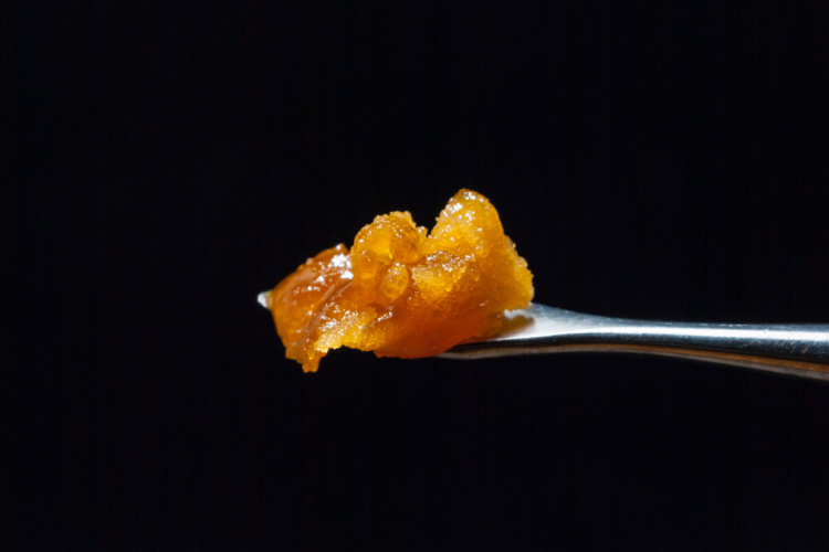 Cannabis concentrate on a dab tool